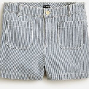 J.Crew Patch-pocket denim short in stripe NWT